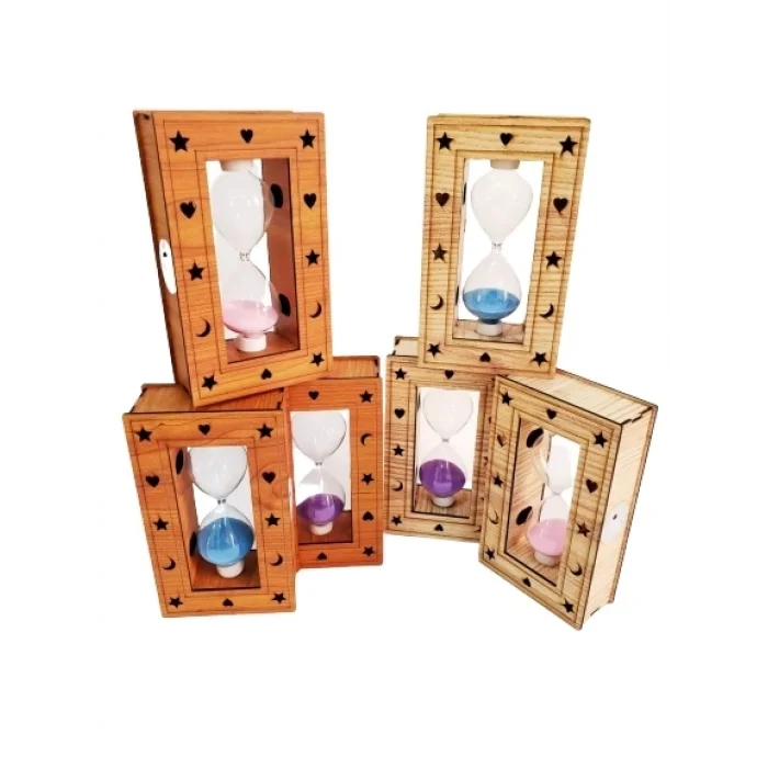 BUĞZ Ahşap Işıklı Kum Saati