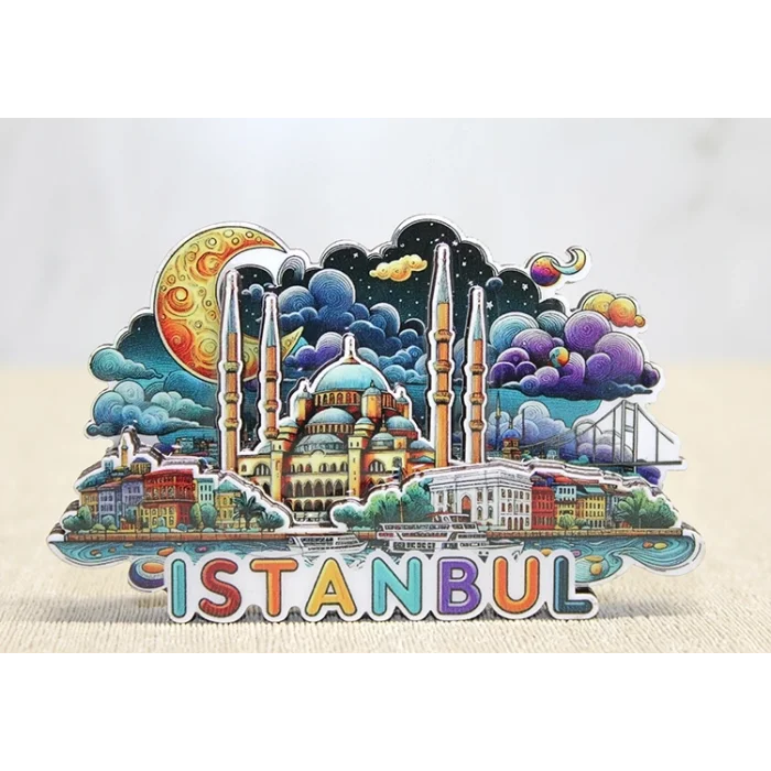 BUĞZ Ahşap İstanbul Temalı Magnet - Model 1