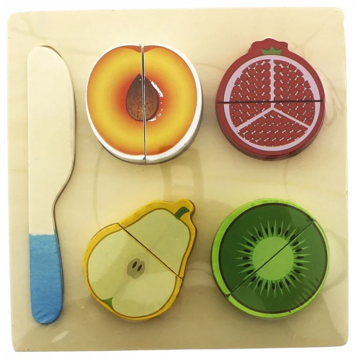  Ahşap Kesilebilir Meyveler Armut Kivi Nar Kayısı