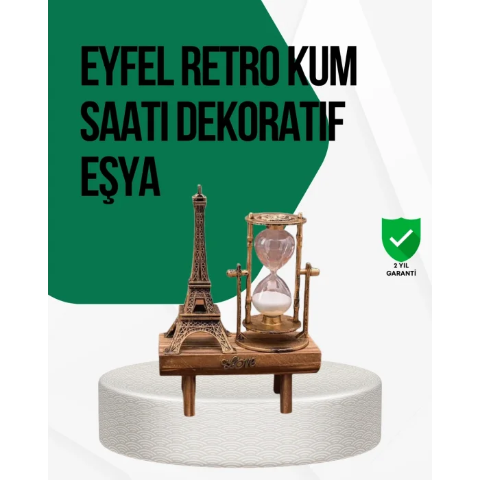 BUĞZ Ahşap Kum Saati – Vintage Tasarımlı Masa Dekoru