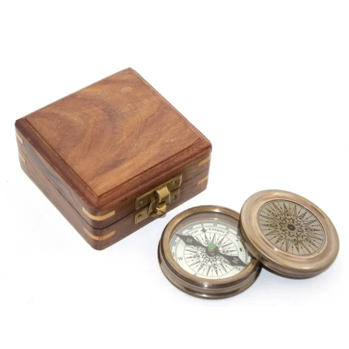 BUĞZ Ahşap Kutulu Pusula Model 1