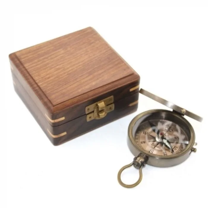  Ahşap Kutulu Pusula Model 6