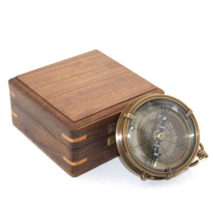  Ahşap Kutulu Pusula Model 9