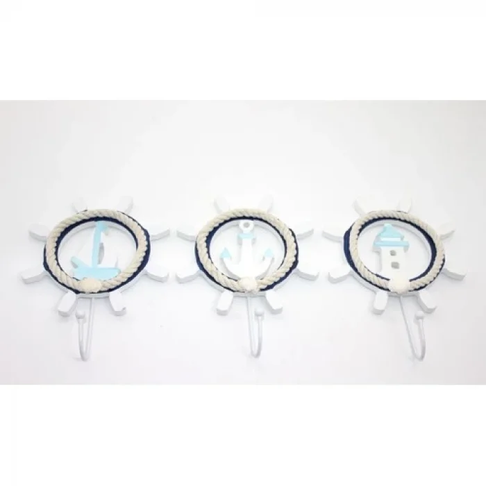  Ahşap Marin Dümenli Askılık