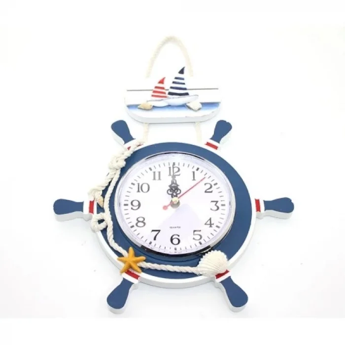  Ahşap Marin Dümenli Saat Model 2