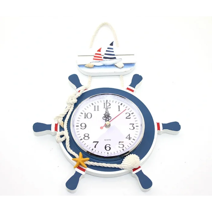 BUĞZ Ahşap Marin Dümenli Saat Model 2