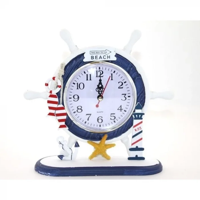  Ahşap Marin Dümenli Saat Model 3