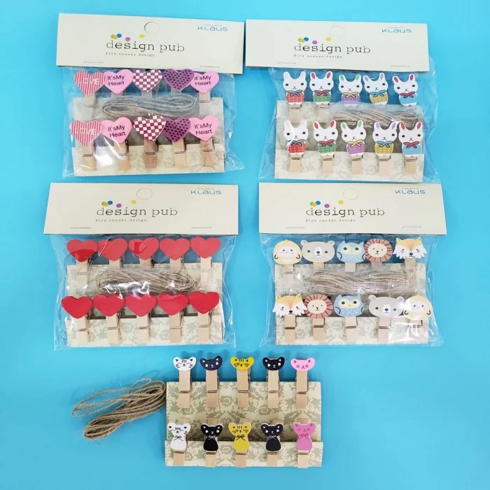  Ahşap Notluk İpli Mandal