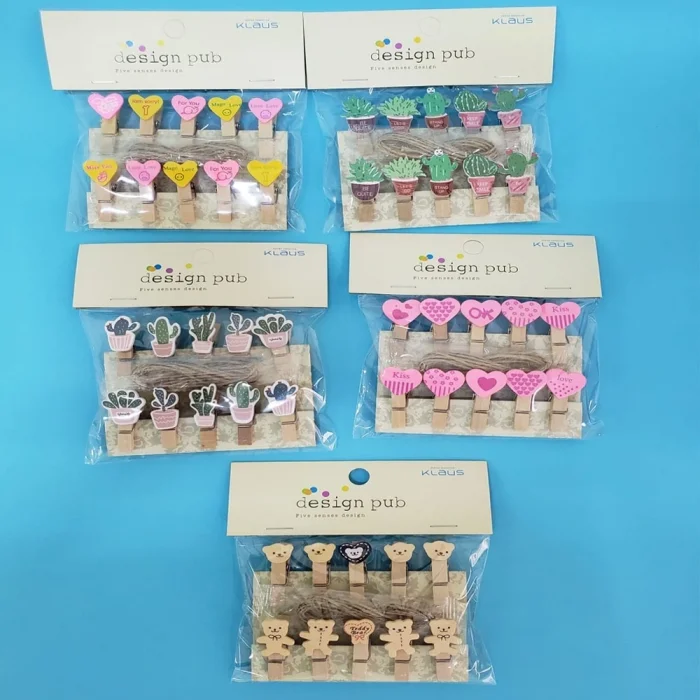 BUĞZ Ahşap Notluk İpli Mandal