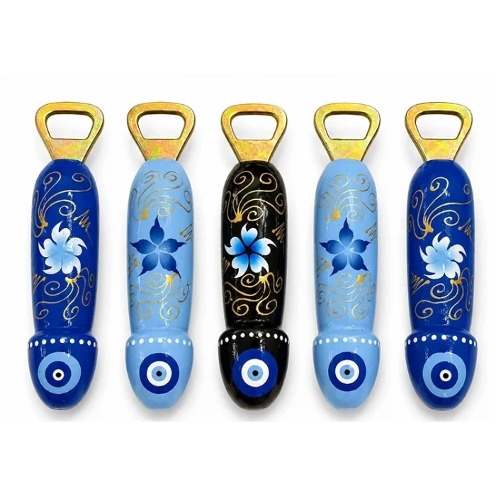 BUĞZ Ahşap Penis Tasarımlı Şişe Açacağı 5li Set No:1011