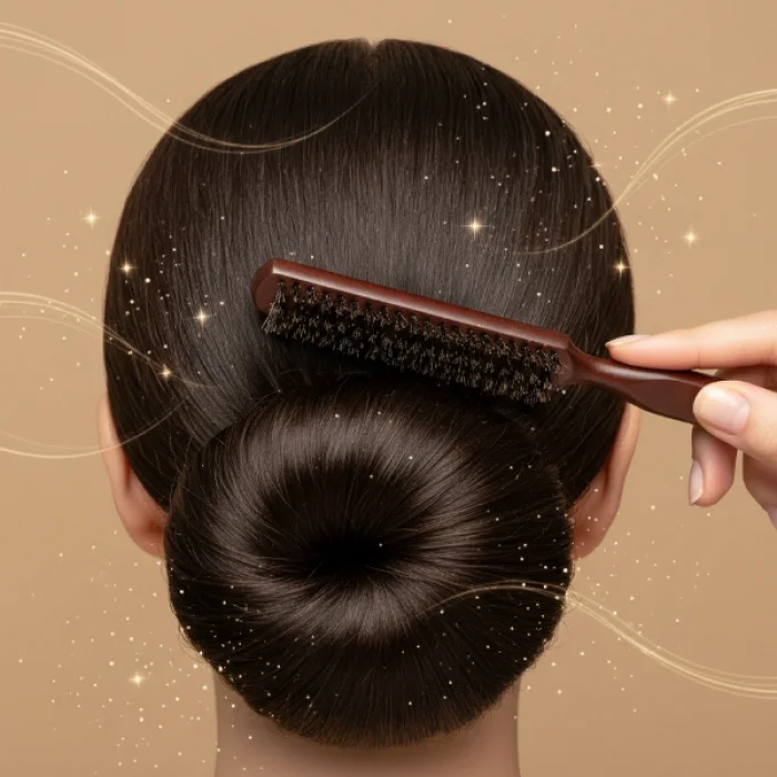 BUĞZ Ahşap Saplı Topuz Tarağı