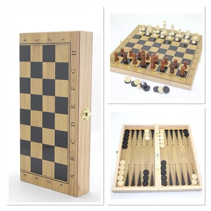 BUĞZ Ahşap Satranç Ve Tavla Seti Alk4236