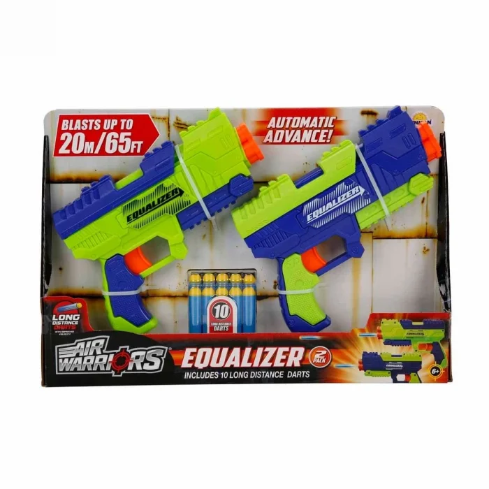 BUĞZ Air Warriors Equalizer 10 Mermili 2’li Sünger Dart Atan Silah 21 cm