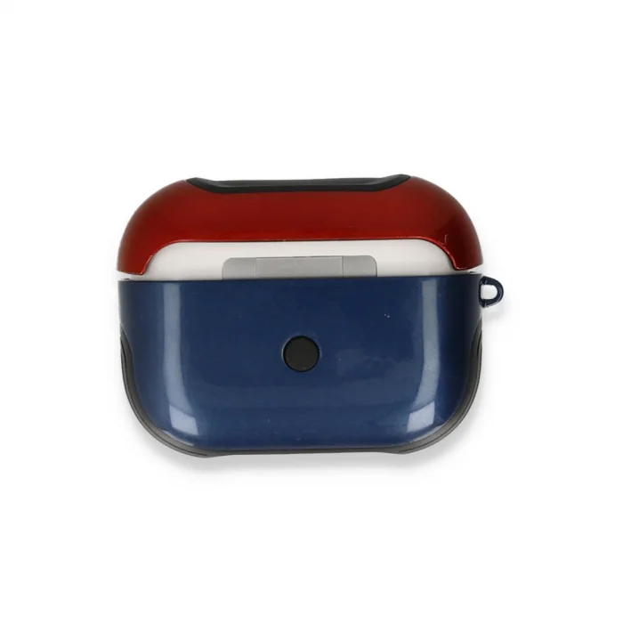 BUĞZ Airpods 3 (3.nesil) 3in1 Kılıf - Lacivert-kırmızı