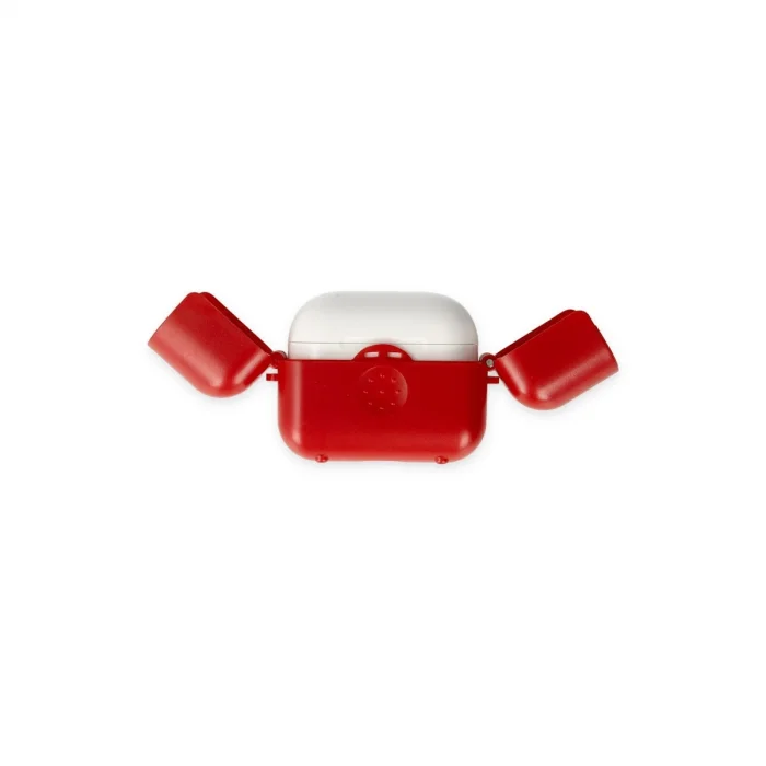 BUĞZ Airpods 3 (3.nesil) Basmalı Kılıf - Kırmızı