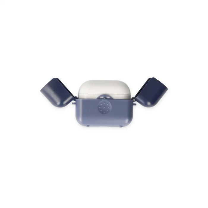 BUĞZ Airpods 3 (3.nesil) Basmalı Kılıf - Mavi-lacivert