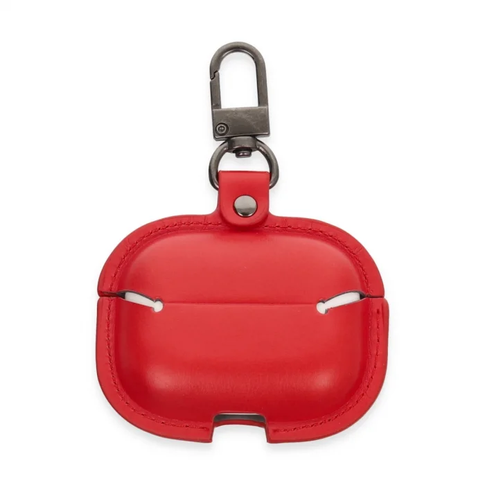 BUĞZ Airpods 3 (3.nesil) Çanta Deri Kılıf - Kırmızı