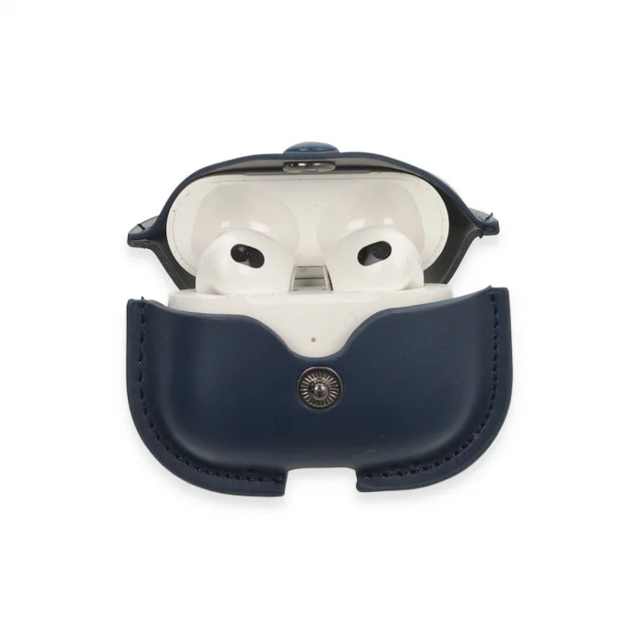 BUĞZ Airpods 3 (3.nesil) Çanta Deri Kılıf - Lacivert
