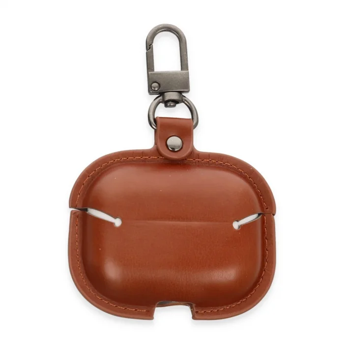 BUĞZ Airpods 3 (3.nesil) Çanta Deri Kılıf - Taba