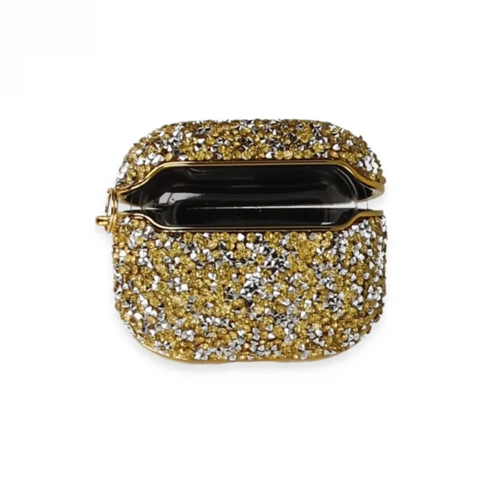 BUĞZ Airpods 3 (3.nesil) Mira Taşlı Kılıf - Gold