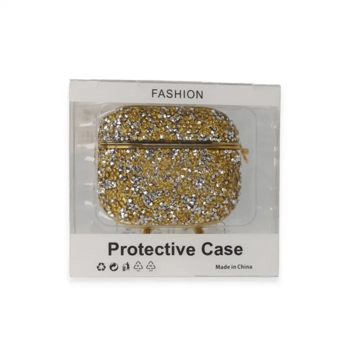 BUĞZ Airpods 3 (3.nesil) Mira Taşlı Kılıf - Gold