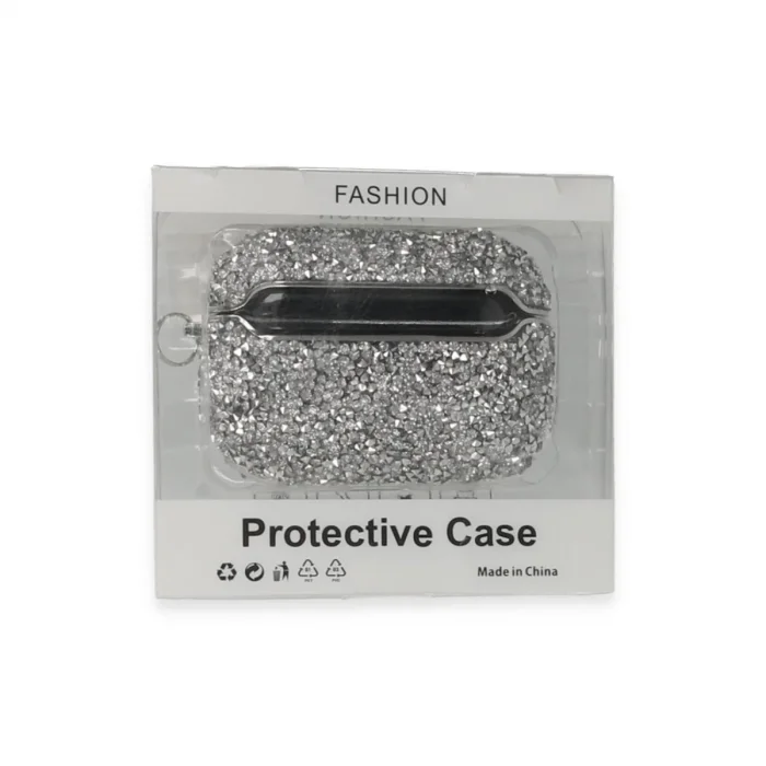 BUĞZ Airpods 3 (3.nesil) Mira Taşlı Kılıf - Gümüş