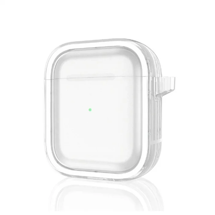 BUĞZ Airpods 4 (4.nesil) Shiny Şeffaf Kılıf - Beyaz