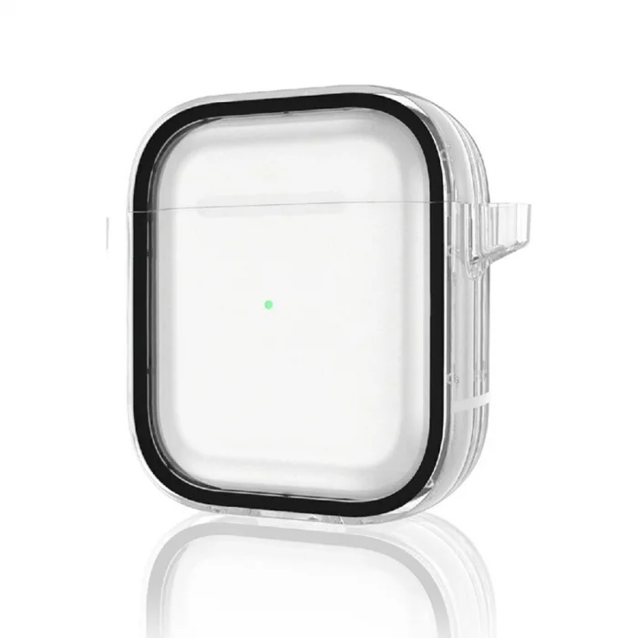 BUĞZ Airpods 4 (4.nesil) Shiny Şeffaf Kılıf - Siyah