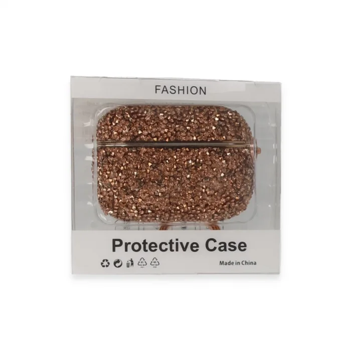 BUĞZ Airpods Pro (1.nesil) Mira Taşlı Kılıf - Rose Gold