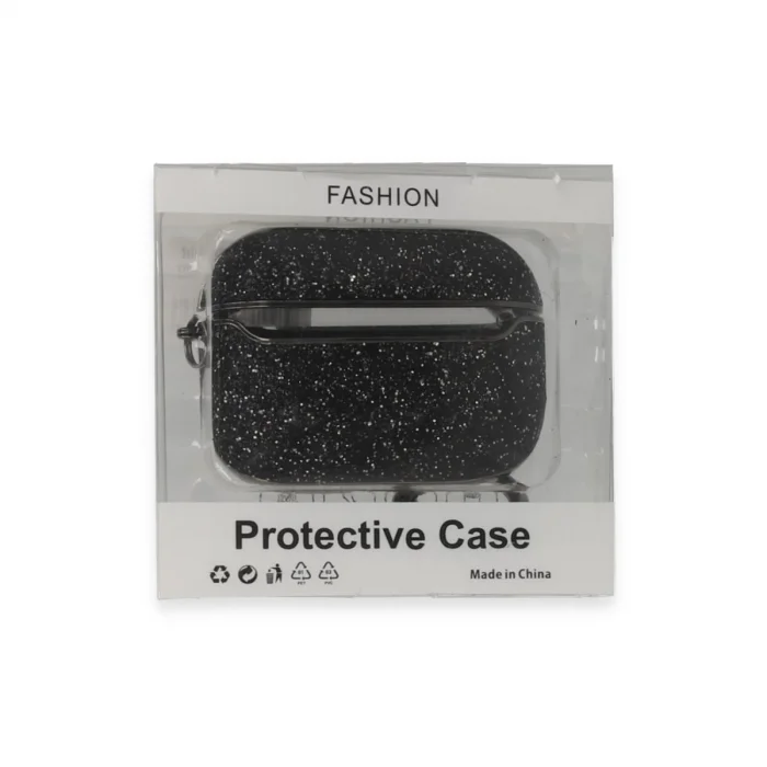 BUĞZ Airpods Pro (1.nesil) Spell Simli Kılıf - Siyah