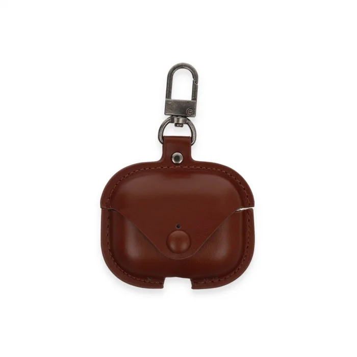 BUĞZ Airpods Pro 2 (2.nesil) Çanta Deri Kılıf - Kahverengi