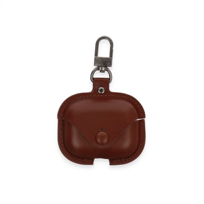 BUĞZ Airpods Pro 2 (2.nesil) Çanta Deri Kılıf - Kahverengi