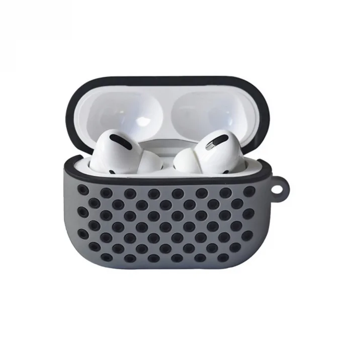 BUĞZ Airpods Pro 2 (2.nesil) Spor Delikli Kılıf - Gri-siyah