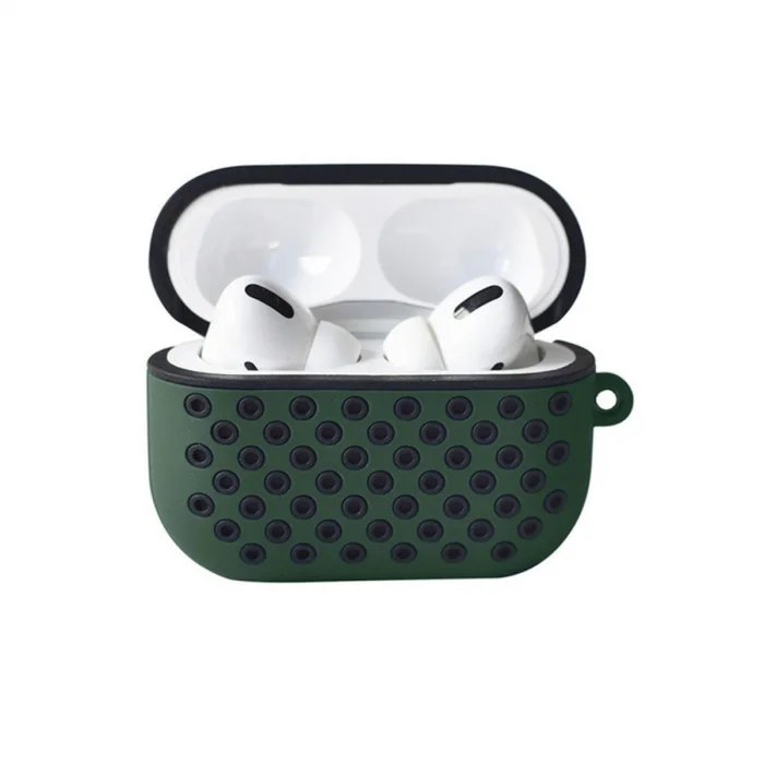 BUĞZ Airpods Pro 2 (2.nesil) Spor Delikli Kılıf - Haki Yeşil-siyah