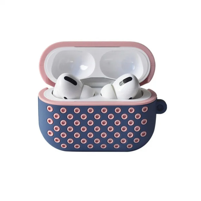 BUĞZ Airpods Pro 2 (2.nesil) Spor Delikli Kılıf - Mavi-pembe