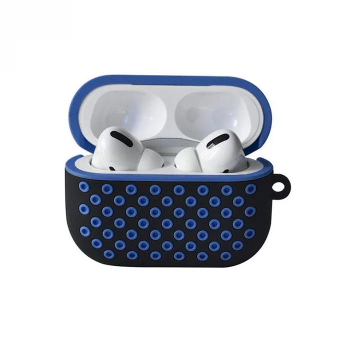 BUĞZ Airpods Pro 2 (2.nesil) Spor Delikli Kılıf - Siyah-mavi