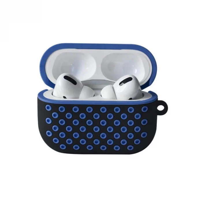 BUĞZ Airpods Pro 2 (2.nesil) Spor Delikli Kılıf - Siyah-mavi