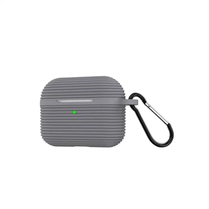 BUĞZ Airpods Pro 3 (3.nesil) Raven Silikon Kılıf - Gri