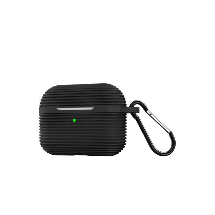 BUĞZ Airpods Pro 3 (3.nesil) Raven Silikon Kılıf - Siyah