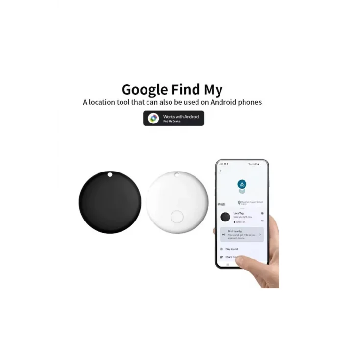 BUĞZ Airtag Android Konum Belirleme Akıllı Takip Cihazı Smart Finder Beyaz
