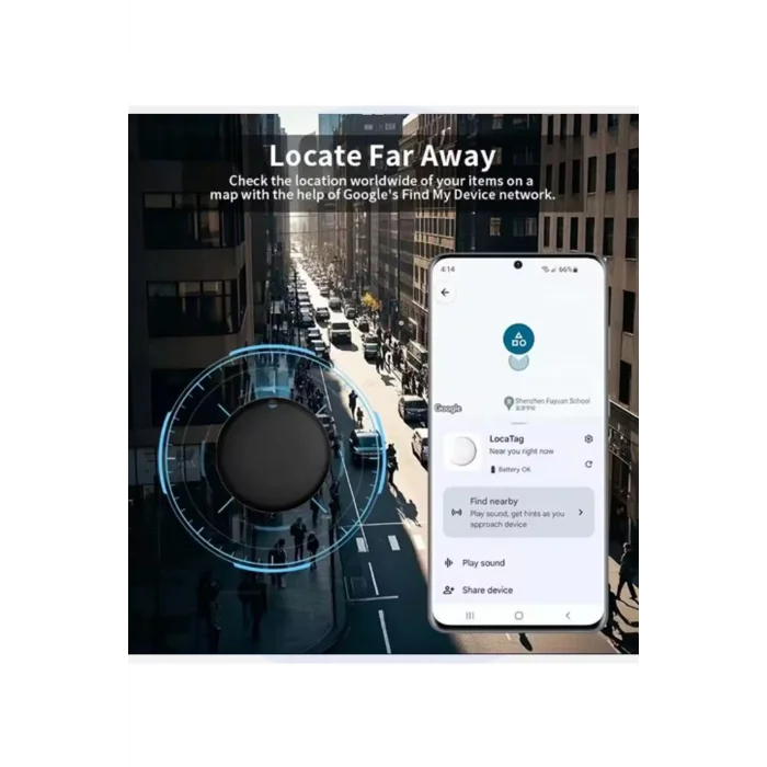 BUĞZ Airtag Android Konum Belirleme Akıllı Takip Cihazı Smart Finder Siyah