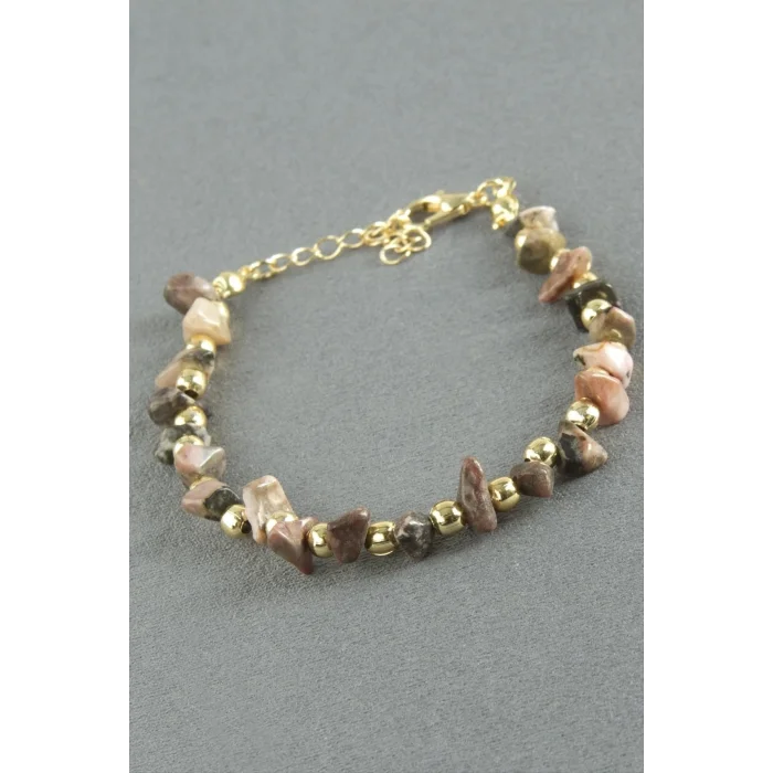 BUĞZ Akik Kırık Doğaltaş Bileklik