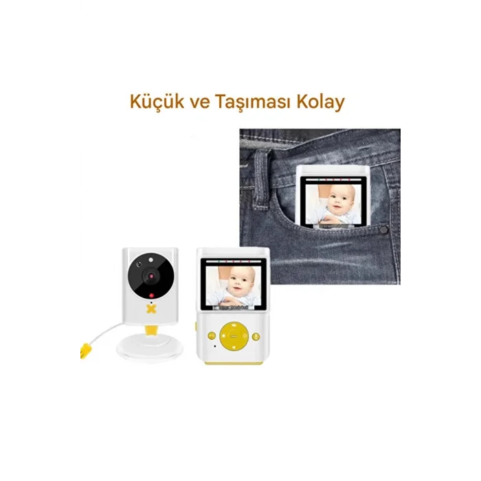 BUĞZ Akıllı Bebek Kamerası Monitörlü Karşılıklı Konuşma Özellikli Sıcaklık İzleme 2.4 İnç Bebek Kamerası