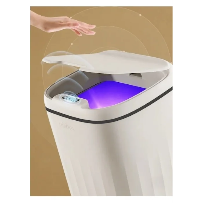 BUĞZ Akıllı Çöp Kovası Büyük Boy 20 Litre UV Işık Sensörlü Sessiz