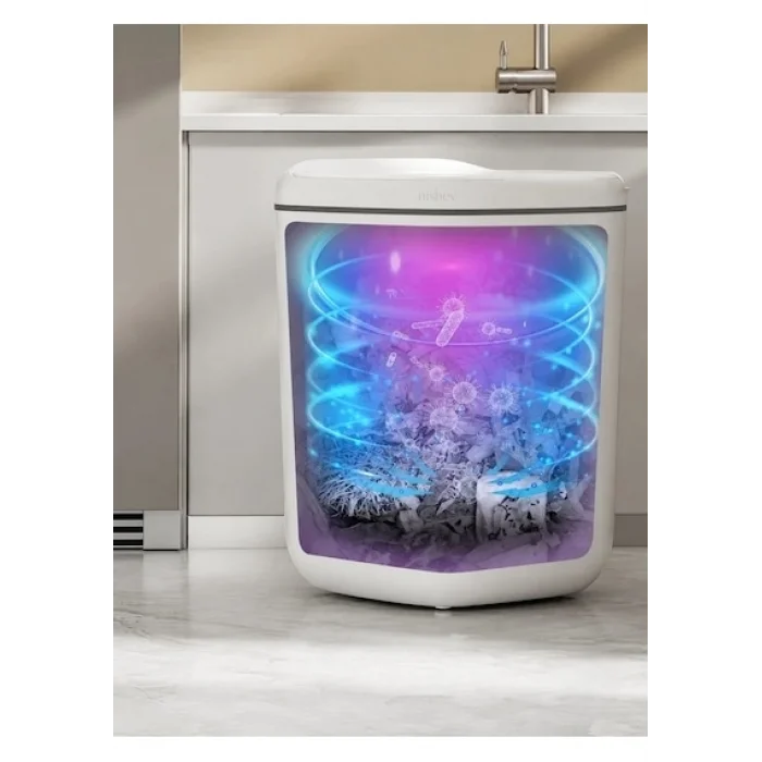 BUĞZ Akıllı Çöp Kovası Büyük Boy 20 Litre UV Işık Sensörlü Sessiz