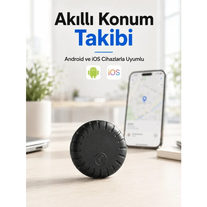 BUĞZ Akıllı GPS Takip Cihazı Android ve iOS Uyumlu 2 Yıl Pil Ömürlü Mini Konum Bulucu