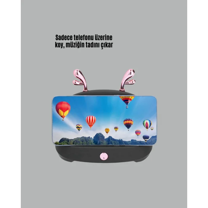 BUĞZ Akıllı Kablosuz Telefon Tutucu ve Stereo Hoparlör – Kolay Kullanım ve Yüksek Ses Kalitesi - Lisinya