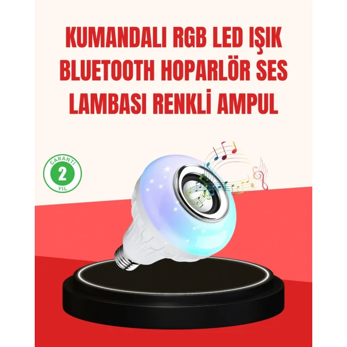  Akıllı LED Ampul – E27 Uyumlu ve Müzik Çalarlı Tasarım