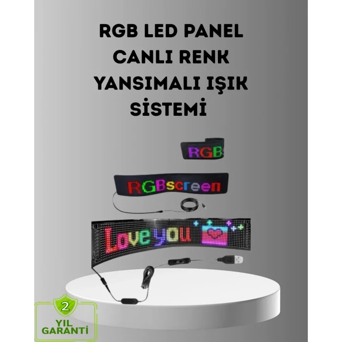 BUĞZ Akıllı LED Matrix Panel – USB Bağlantılı, Kaydırmalı Yazı ve Animasyon Desteği