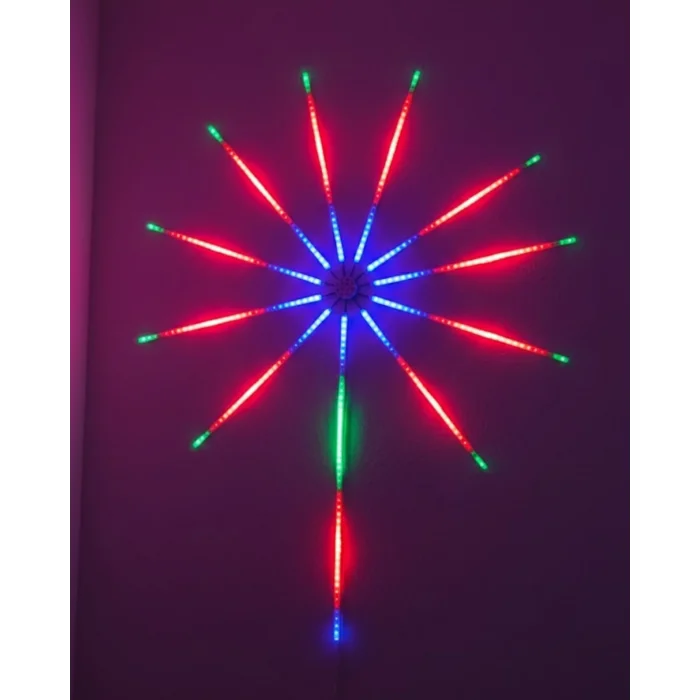 BUĞZ Akıllı RGB LED Havai Fişek Duvar Lambası Kumandalı ve Uygulama Kontrollü